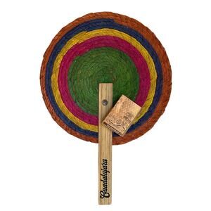 Mexican Handwoven Palm Fan – Guadalajara Souvenir Artisan Boho Decor NWT